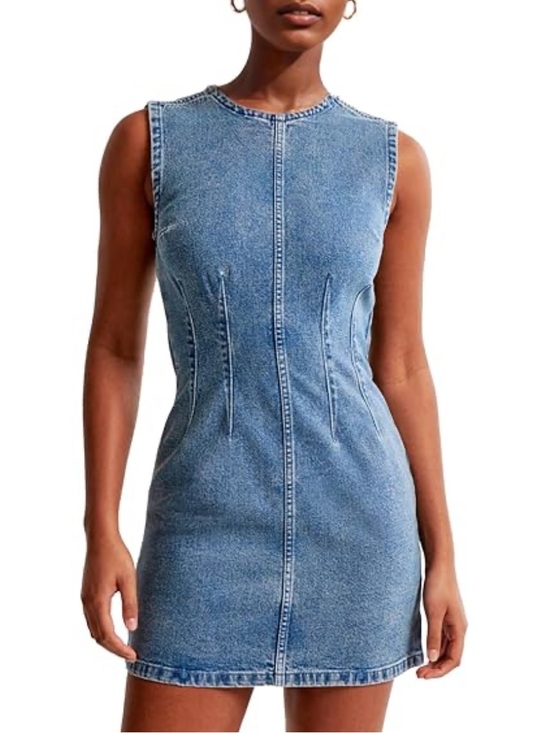 Abercrombie & Fitch Dresses & Skirts - Abercrombie & fitch denim fit and flare mini dress small nwt NEW